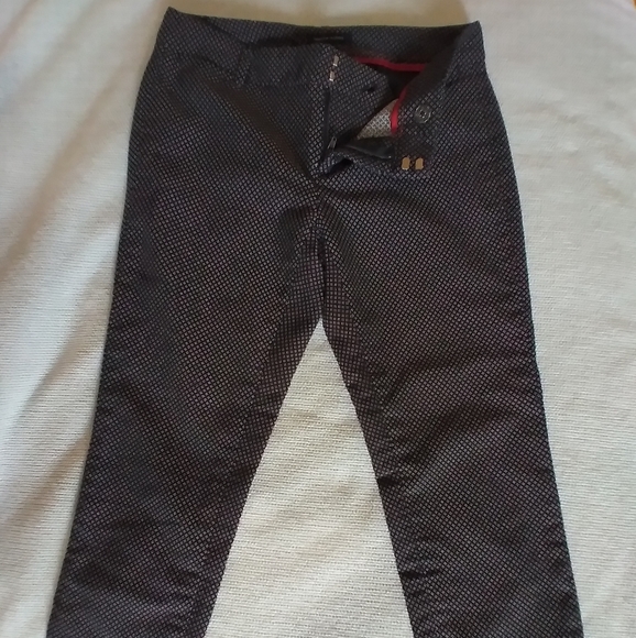 Tommy Hilfiger Cropped Pant, Size 00, Black/White - Picture 1 of 3